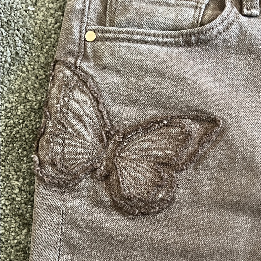 Driftwood Butterfly Embroidered Flare Jeans - Picture 3 of 8